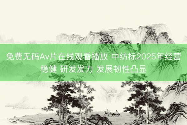 免费无码Av片在线观看播放 中纺标2025年经营稳健 研发发力 发展韧性凸显