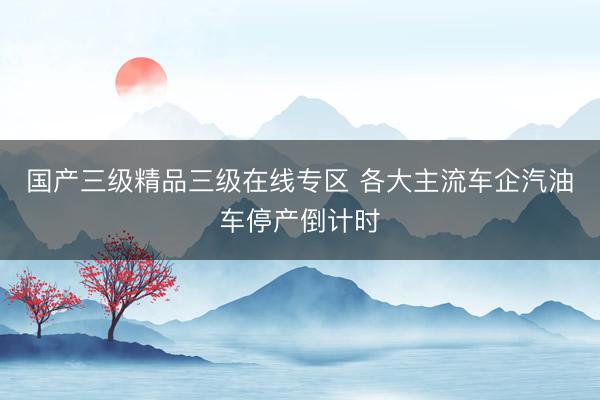 国产三级精品三级在线专区 各大主流车企汽油车停产倒计时