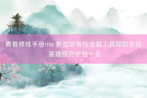 青春修炼手册mv 新型政策性金融工具如箭在弦 基建投资后劲十足