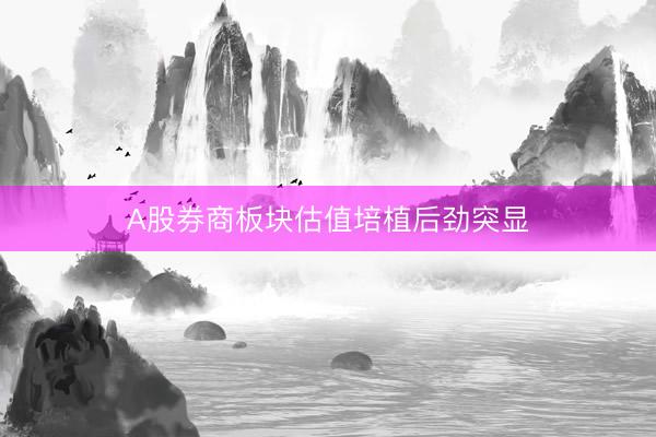 A股券商板块估值培植后劲突显