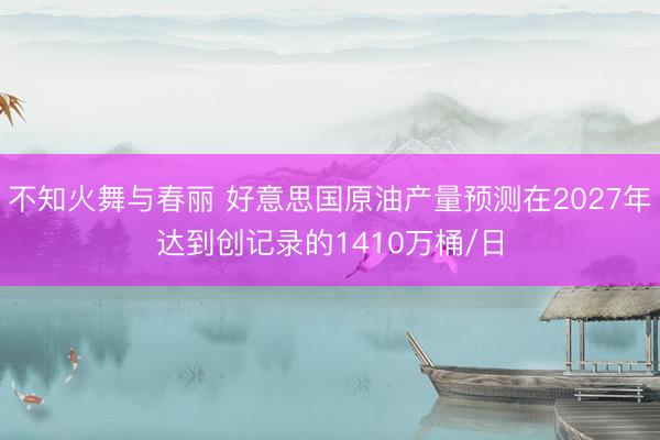 不知火舞与春丽 好意思国原油产量预测在2027年达到创记录的1410万桶/日