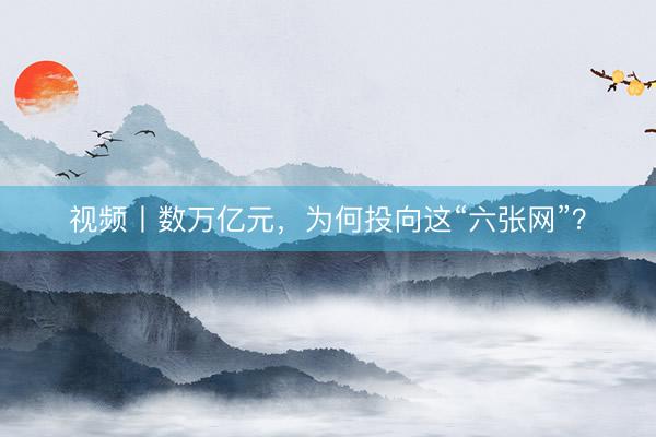 视频丨数万亿元，为何投向这“六张网”？